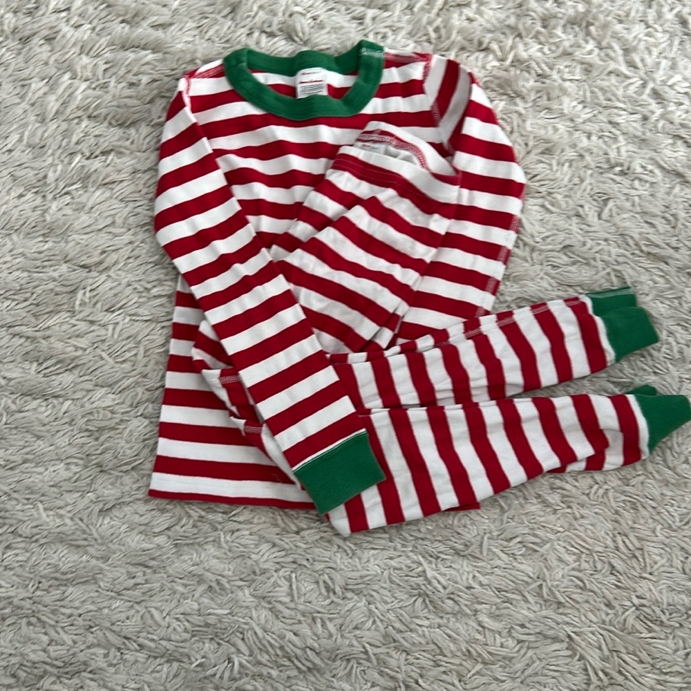 Striped Red and Green Kids Pajamas